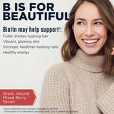 Tablettes au goût fruits rouges KAL Biotin ActivMelt pour une dégustation agréable.