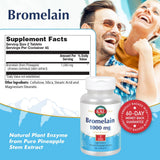KAL Bromélaïne bouteille-versement, faciliter le versement des comprimés avec de l'eau.