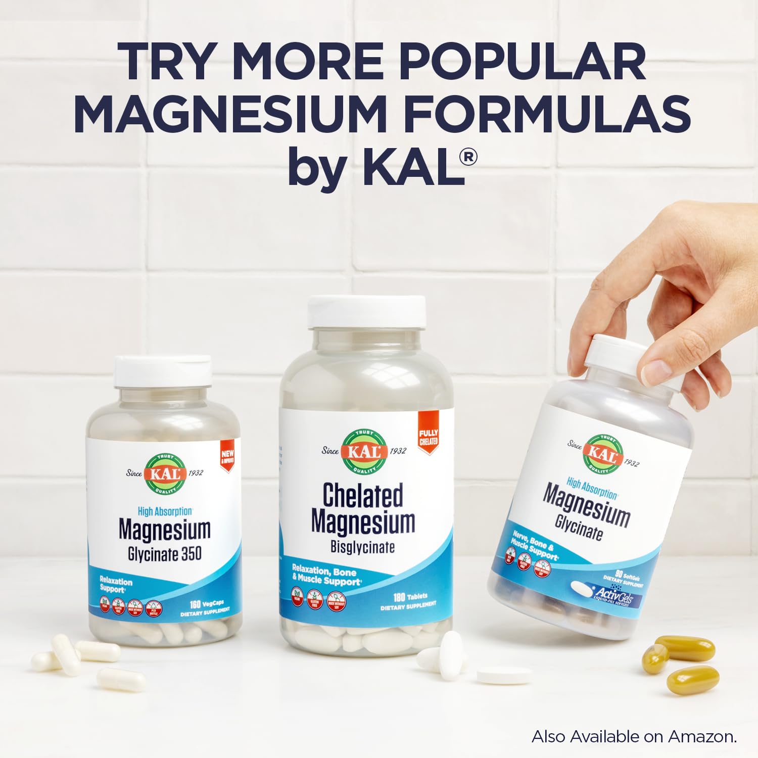 KAL Cal-Citrate+ combinaison calcium magnésium D-3 pour le soutien des dents et des os