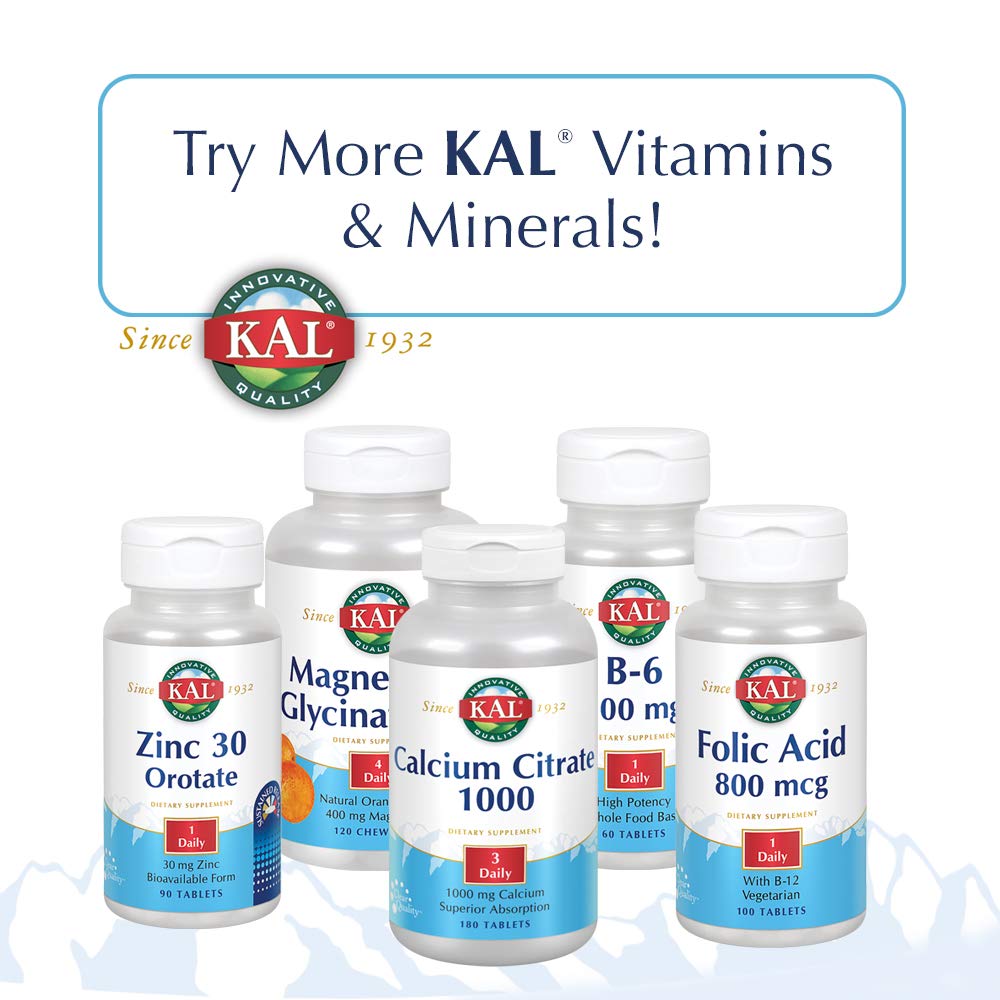 KAL Cal/Mag/Zinc: dosage pratique pour nerfs et muscles.