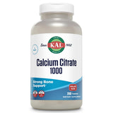 Kal Calcium Citrate 1000mg — bouteille front, soutien potentiel des os et des dents.