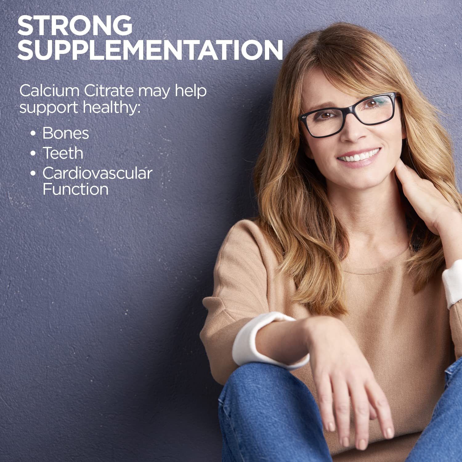 L’emballage Kal Calcium Citrate 1000 mg est sans gluten et traçable.
