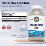 Kal Calcium Citrate 1000 mg – tablettes prêtes à l'emploi pour le cœur et les muscles.