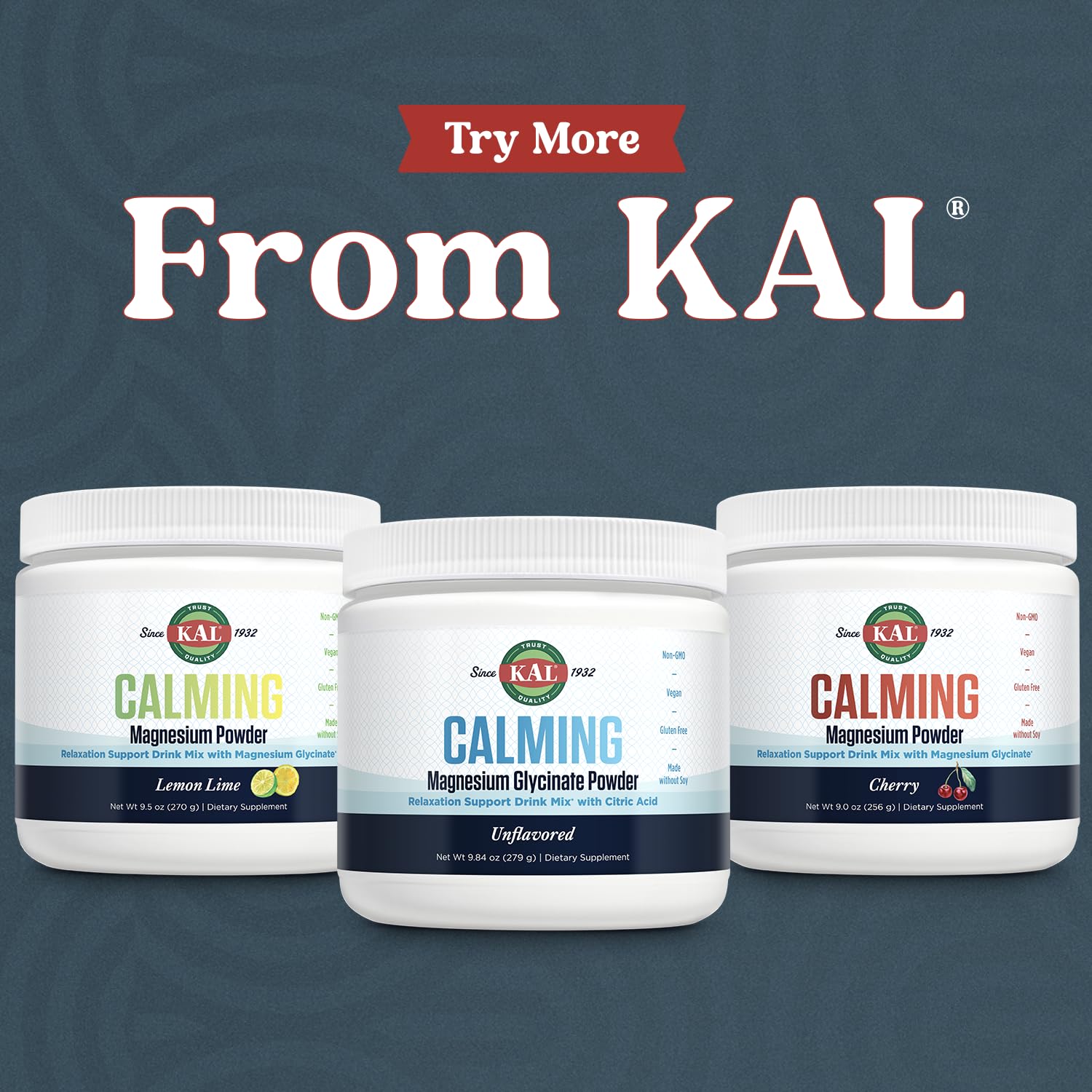 KAL Calming Magnesium Glycinate – packaging soigné, sécurité et qualité garanties.