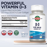 Kal D3 ActivGels 5000 UI — gélules liquides prêtes, formulation active