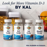 Flacon ambré compact KAL D3 DropIns pour la pharmacie domestique.