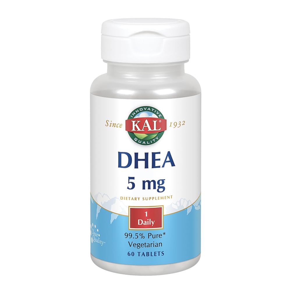 Kal DHEA 5 mg dans une bouteille, soutien quotidien pratique.
