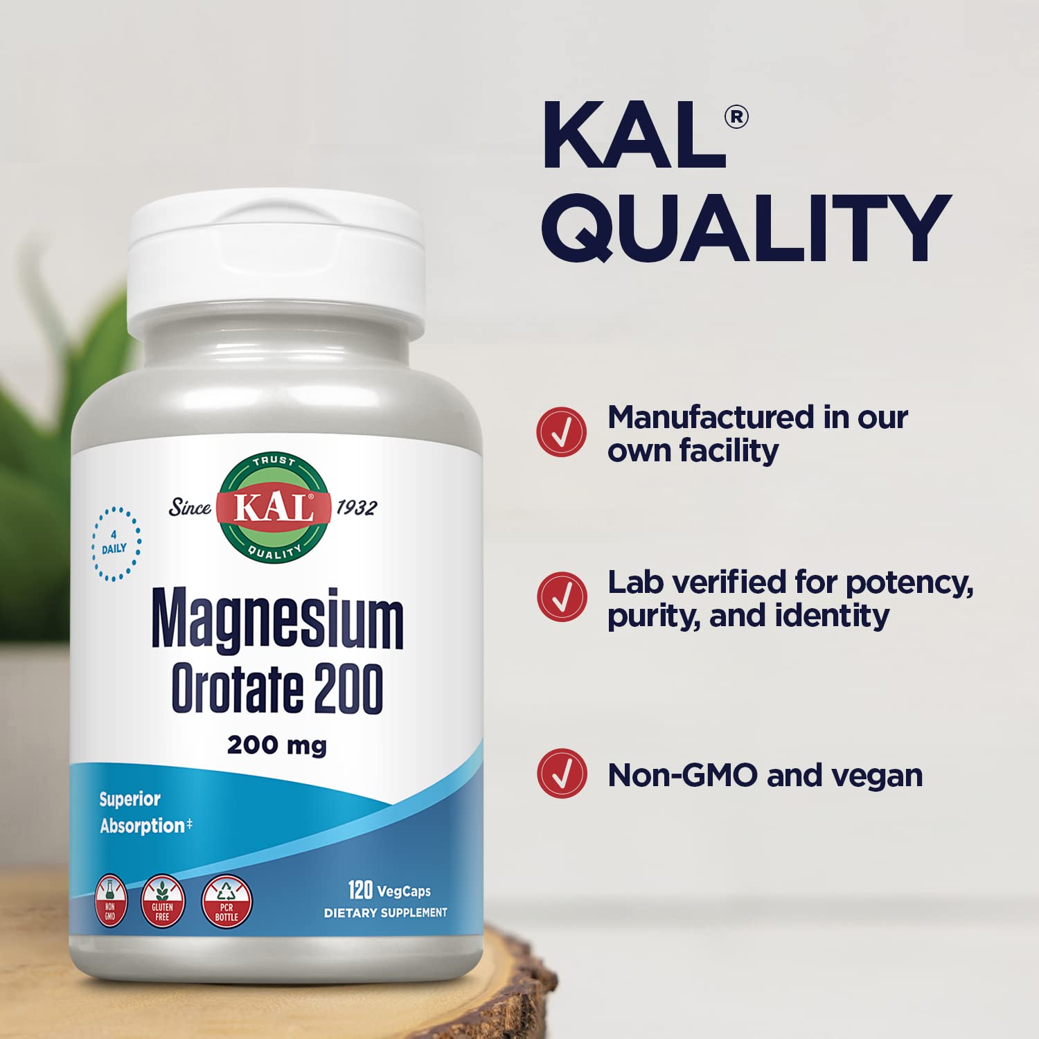 Kal emballage tablettes magnesium orotate, présentation claire
