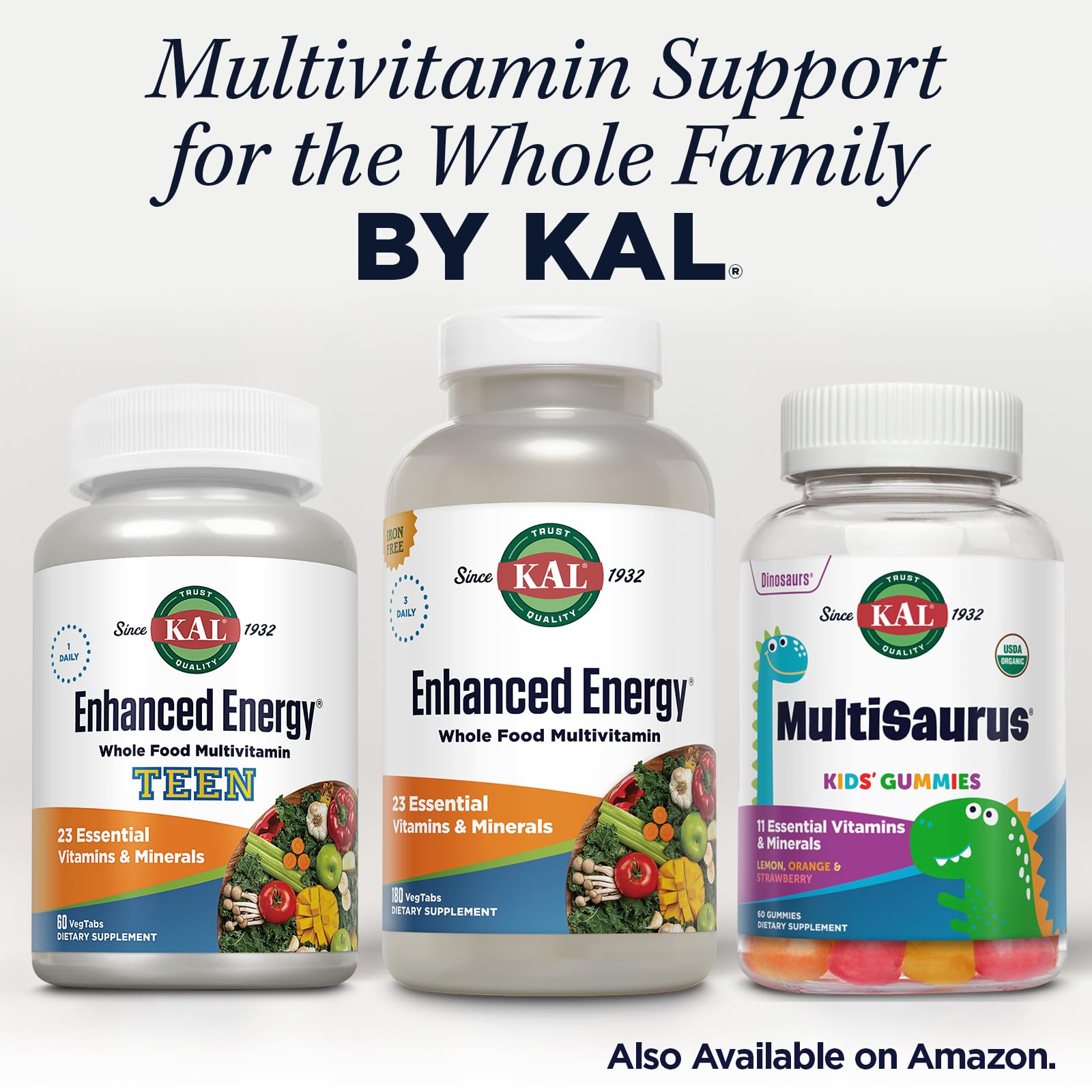 Kal-etiquette-design-multivitamine: etiquette claire et lisible pour repérer les nutriments.