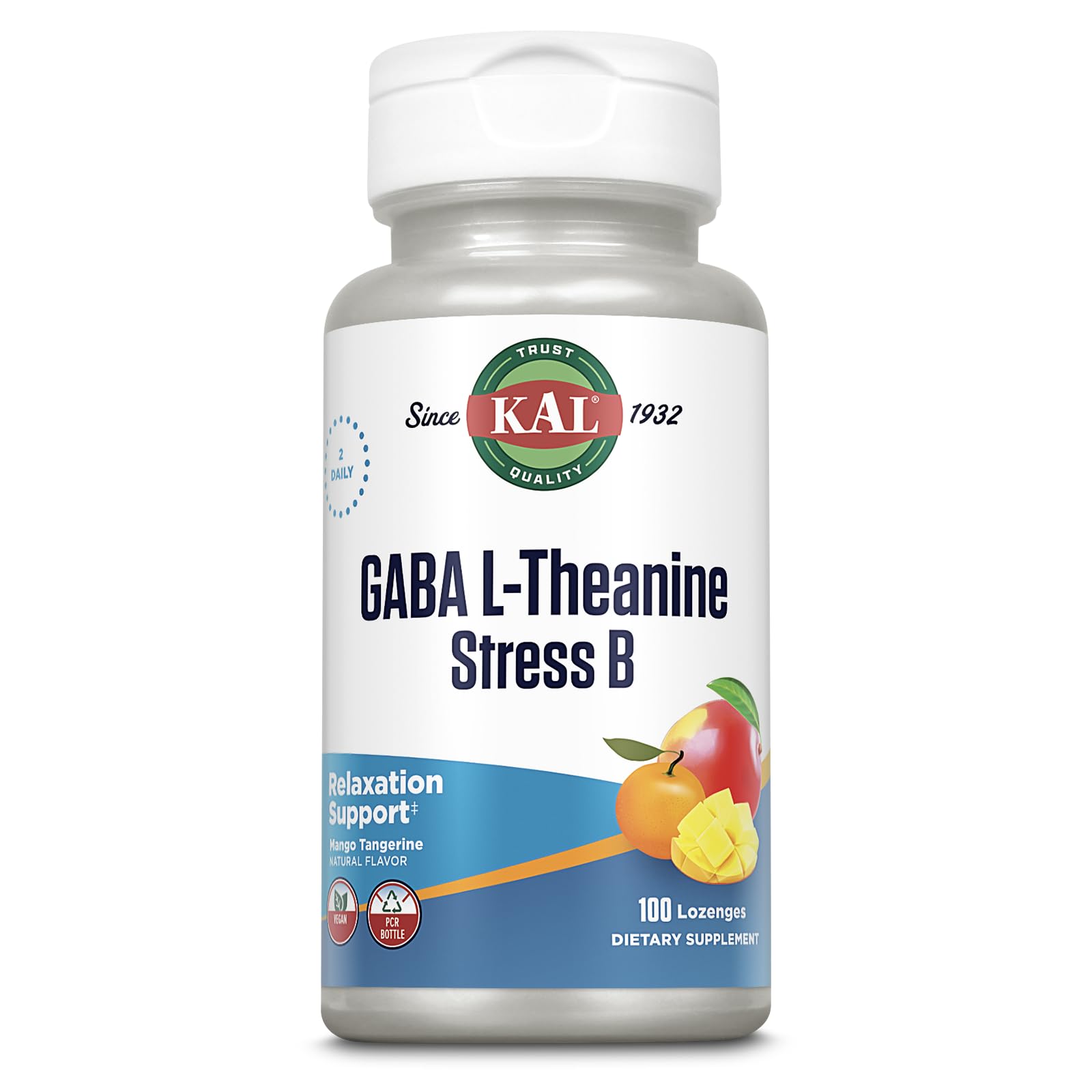 KAL GABA L-Theanine: soulagent le stress et favorisent un calme naturel.