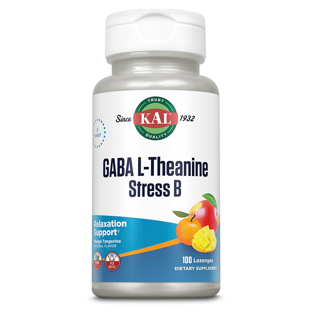 KAL GABA L-Theanine: soulagent le stress et favorisent un calme naturel.