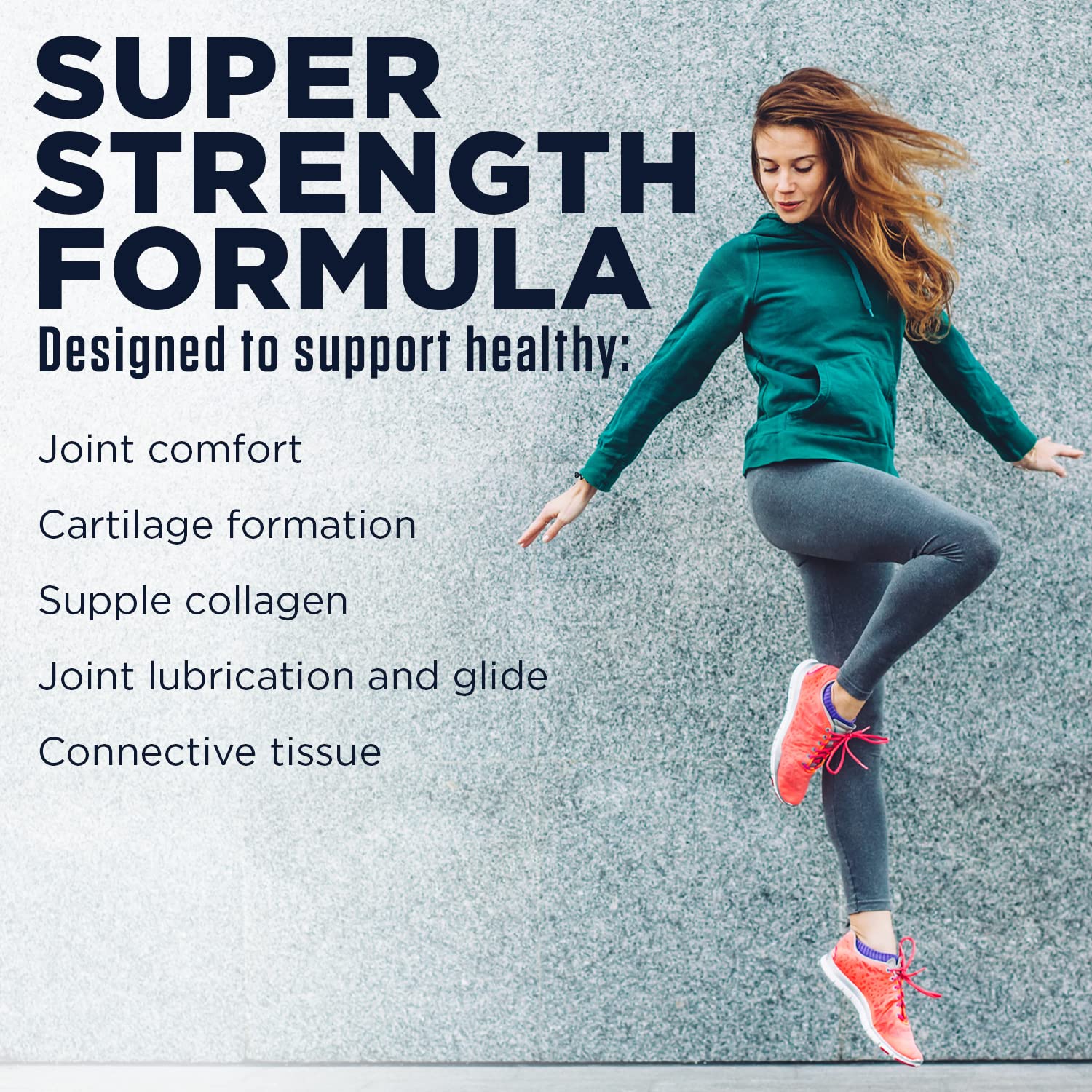 Kal Glucosamine Chondroitin MSM D3 – Comprimés pour la santé des articulations.