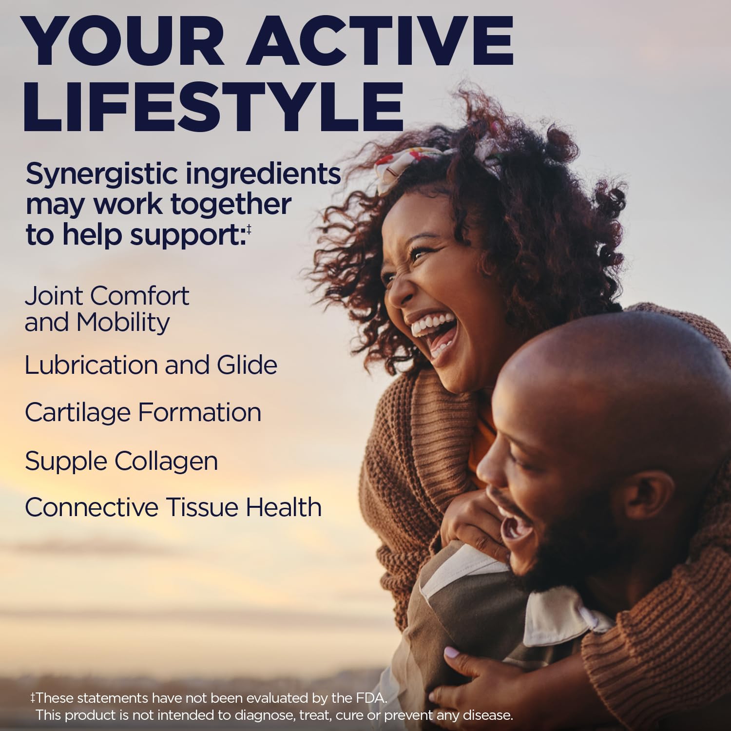 KAL Glucosamine Chondroitine MSM — capsules versées dans verre, dissolution rapide.