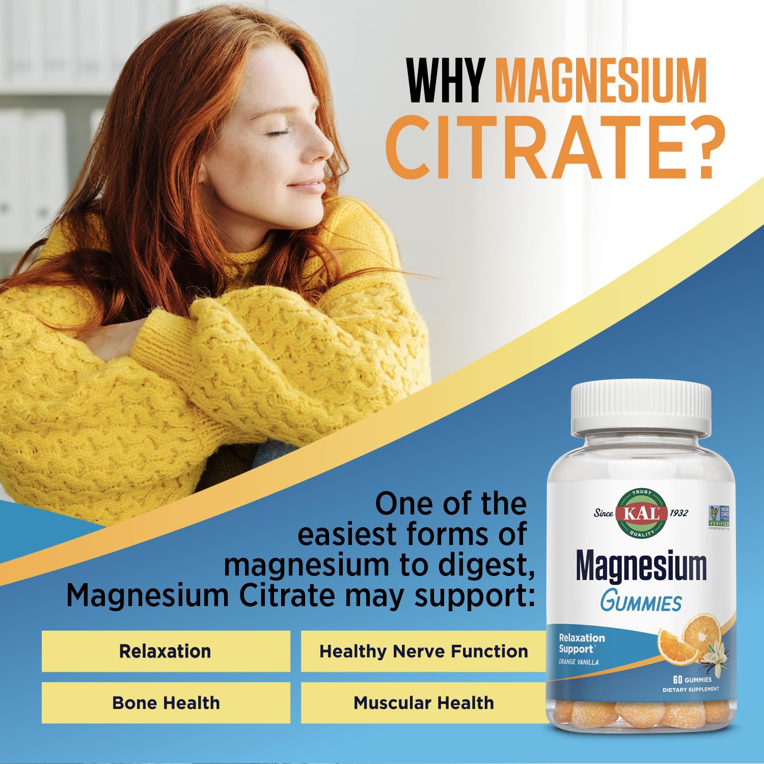 Kal gommes citrate magnésium – texture gélifiée agréable pour une consommation rapide.