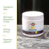Kal Gut Magnesium Plus Aloe Lemon – Étiquette claire affichant les détails et usages.