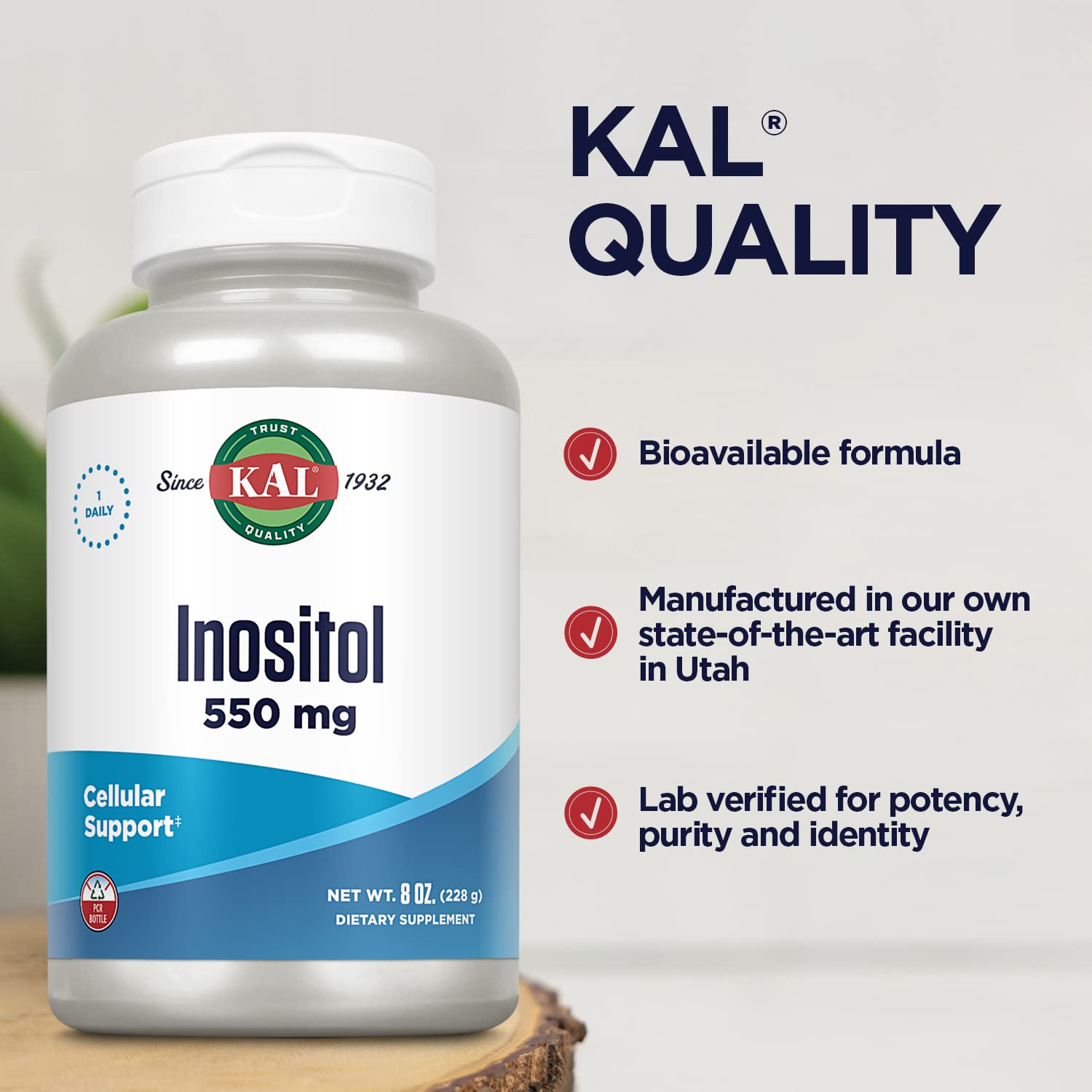 Kal Inositol Poudre aspect poudre blanche et absorption potentielle