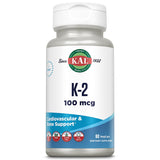 Kal K2 MK-7 tablettes: soutien potentiel à la santé osseuse et cardiovasculaire.