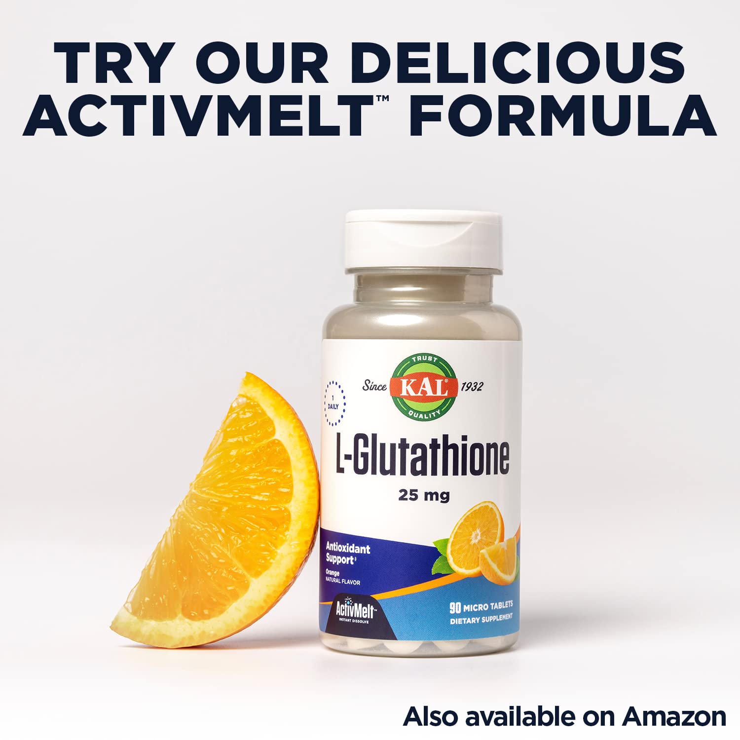 KAL L-Glutathione, format voyage, facile à emporter et consommer.