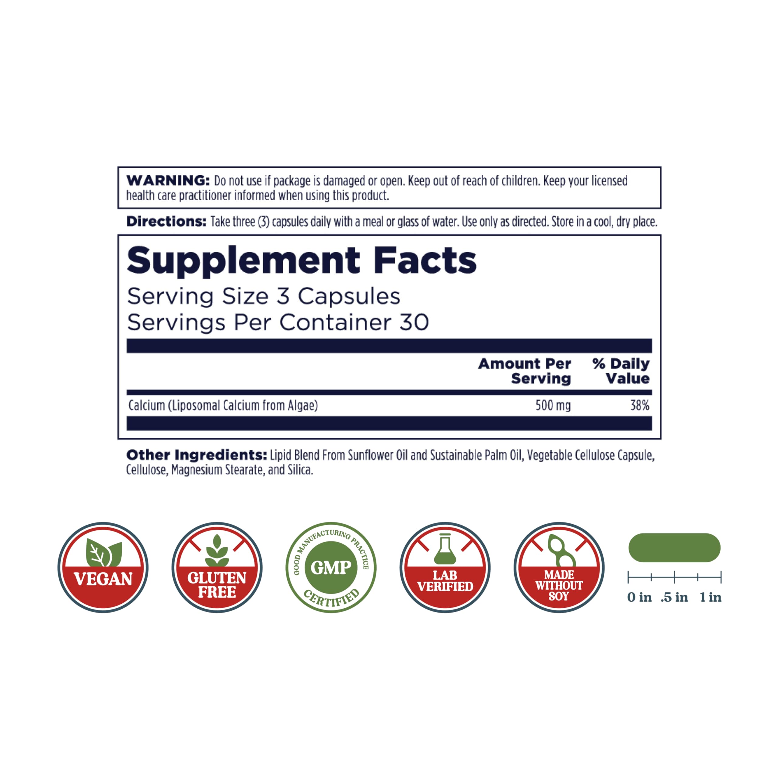 KAL Liposomal Calcium – capsules végétales pour une absorption pratique au quotidien.