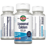 KAL Liposomal Calcium – étiquette détaillée et ingrédients d’origine algale, information claire.