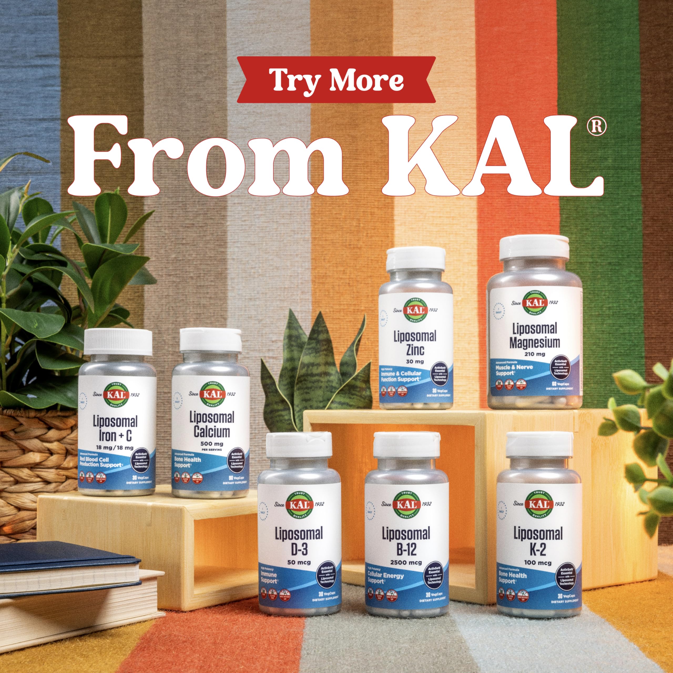 60 gélules pratiques pour une routine quotidienne avec KAL Liposomales Multivitamin.