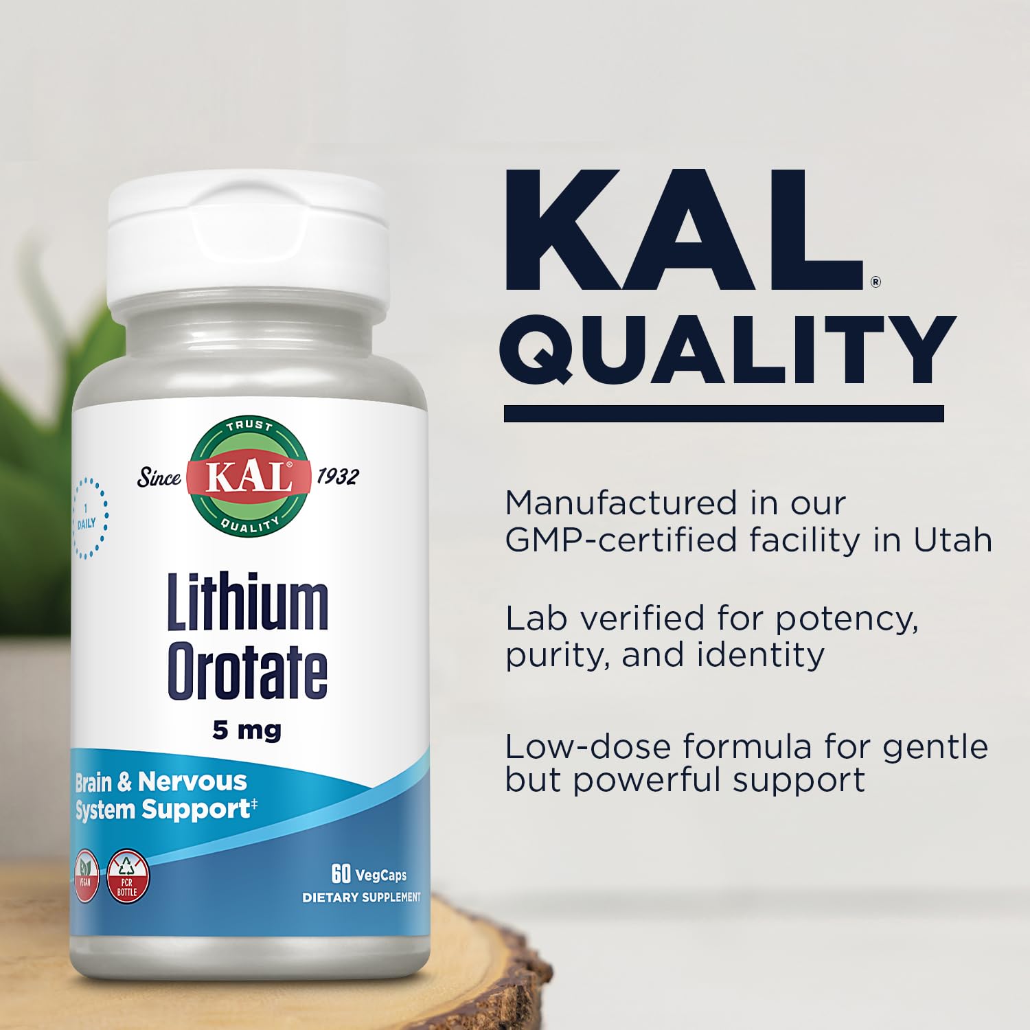 KAL Lithium Orotate: étiquette détaillée et informations nutritionnelles