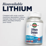KAL Lithium Orotate – usage quotidien simple pour le bien-être général.