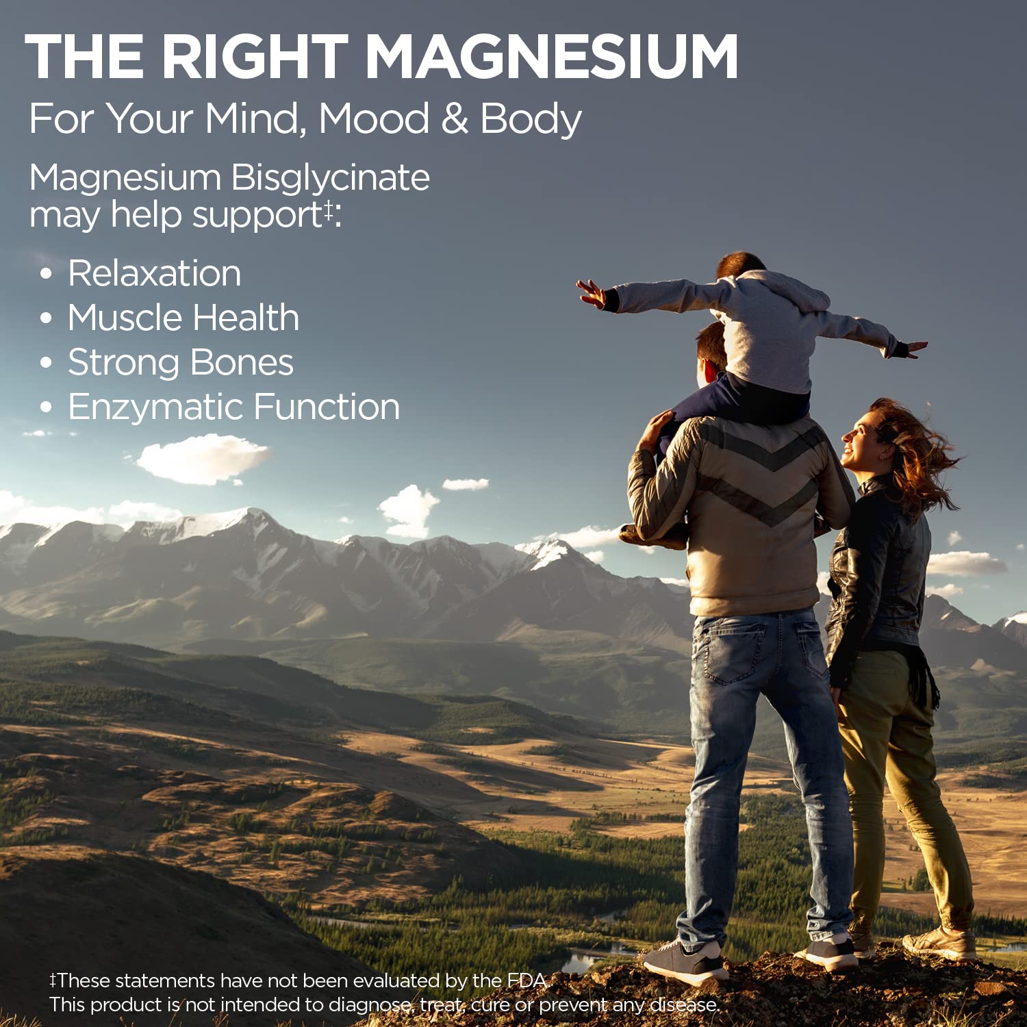 KAL Magnésium Bisglycinate, comprimés sur plateau: dose quotidienne facile.