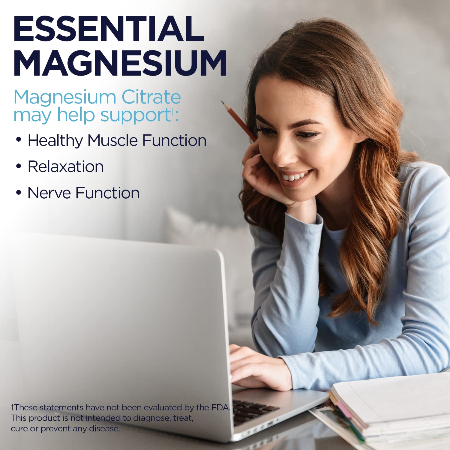 Prise facile avec eau pour KAL Magnésium Citrate.