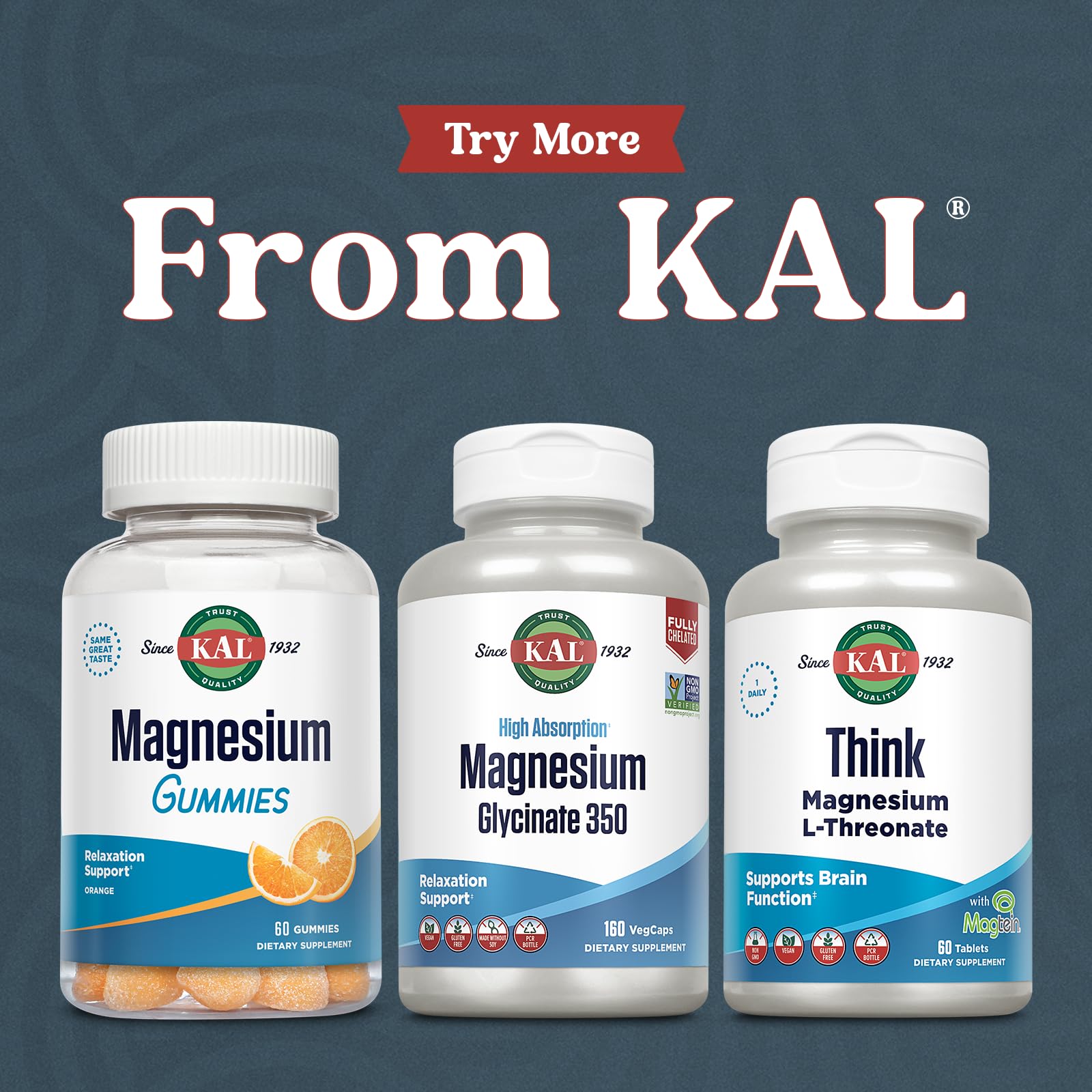Soutien des os et des muscles avec magnésium glycinate KAL.