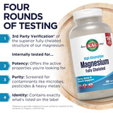 Formule vegan sans gluten de KAL Magnésium Glycinate pour votre régime