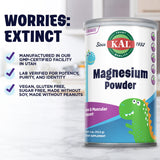 KAL Magnésium Poudre, texture fine, se dissout rapidement sans grumeaux.