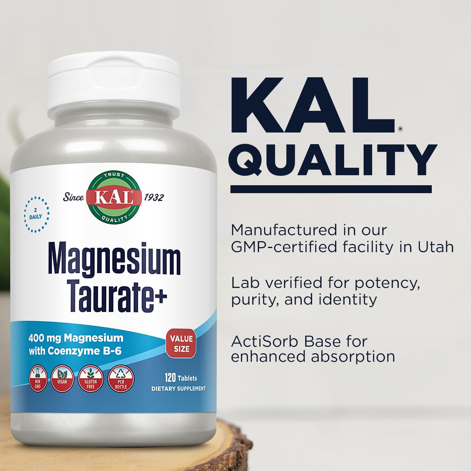 Kal Magnésium Taurate capsules pour routine sportive et soutien musculaire.