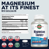 Kal Magnésium Taurate tablettes visibles, dose quotidienne simple.