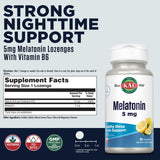 KAL Mélatonine 5 mg 60 pastilles se dissolvant rapidement en bouche