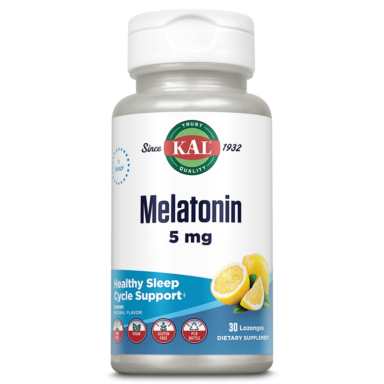 KAL mélatonine 5 mg – pastilles pour le sommeil qui se dissolvent doucement avant le coucher