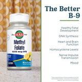 Bouteille KAL Methyl Folate citron, 60 portions pour le quotidien.
