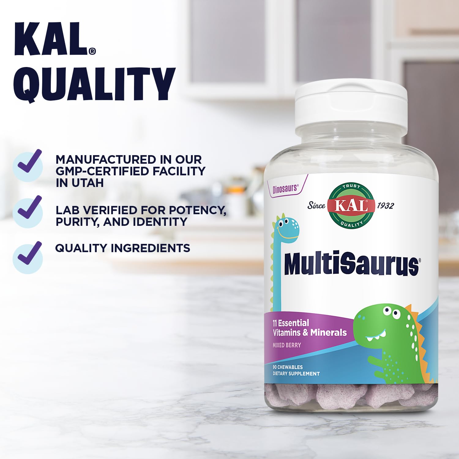 Kal MultiSaurus laboratoire Utah, contrôle qualité rigoureux pour la sécurité.