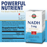 KAL NADH 5 mg – comprimés sortant du flacon, soutien d'énergie potentielle.