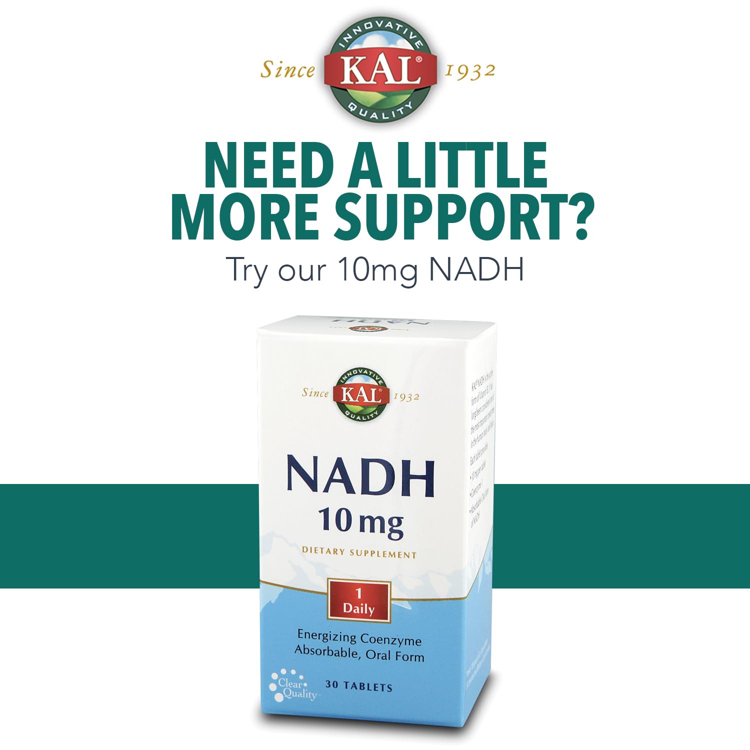 KAL NADH 5 mg – forme orale et ingrédients simples et absorbables.