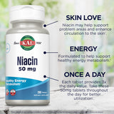 KAL Niacine 50 mg – emballage recyclable soutenant des choix durables.