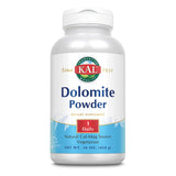 Poudre KAL dolomite dans un pot, idéal pour enrichir plats et boissons.