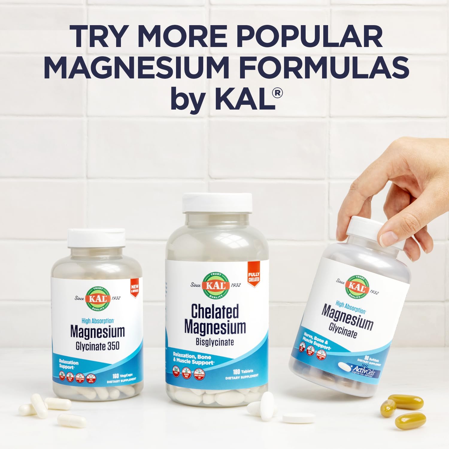 Kal pratique magnesium orotate, 60 comprimés, usage quotidien facile
