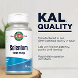 Kal Sélénium sans levure - ingrédients et étiquette détaillés.