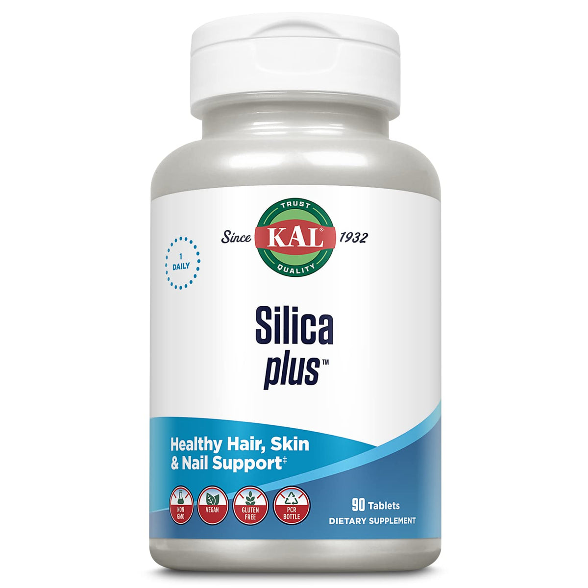 KAL Silica Plus — bouteille prête à soutenir cheveux, peau et ongles.
