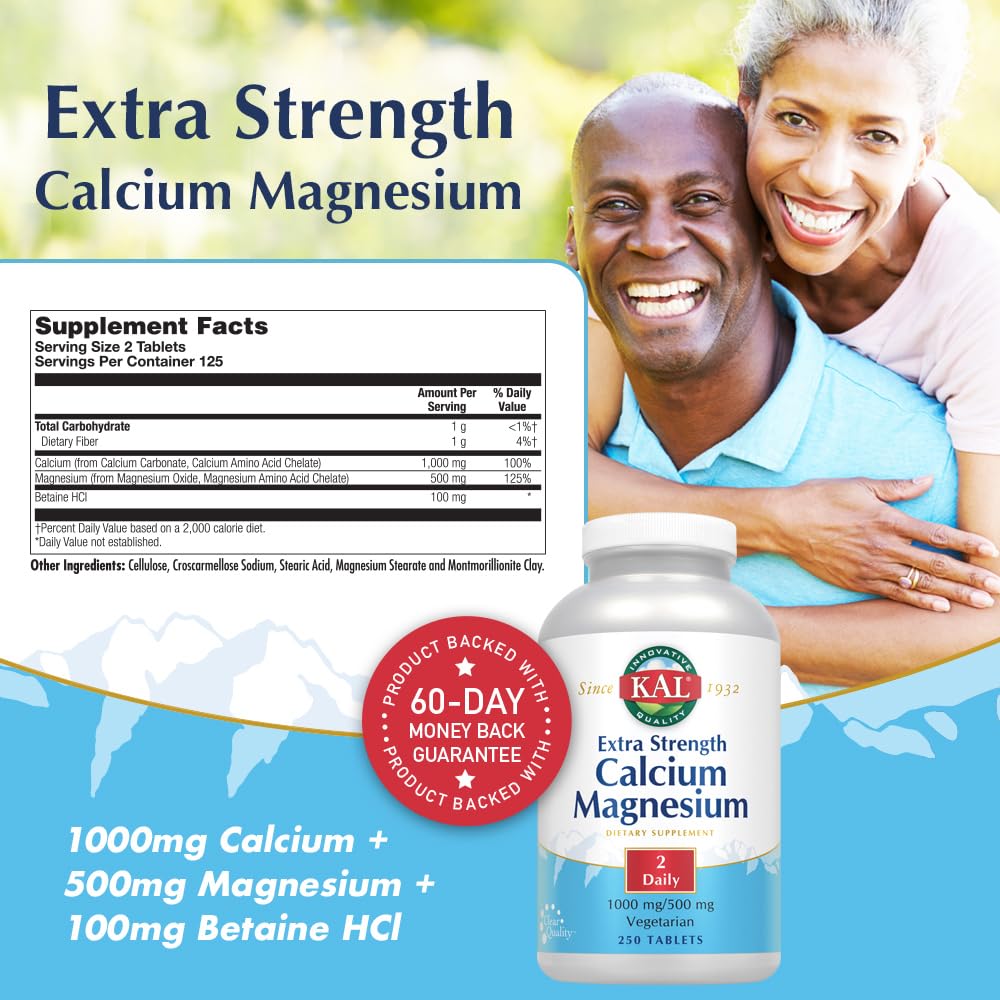 Kal tablettes calcium-magnes blister portrait: accès rapide à la supplémentation quotidienne.