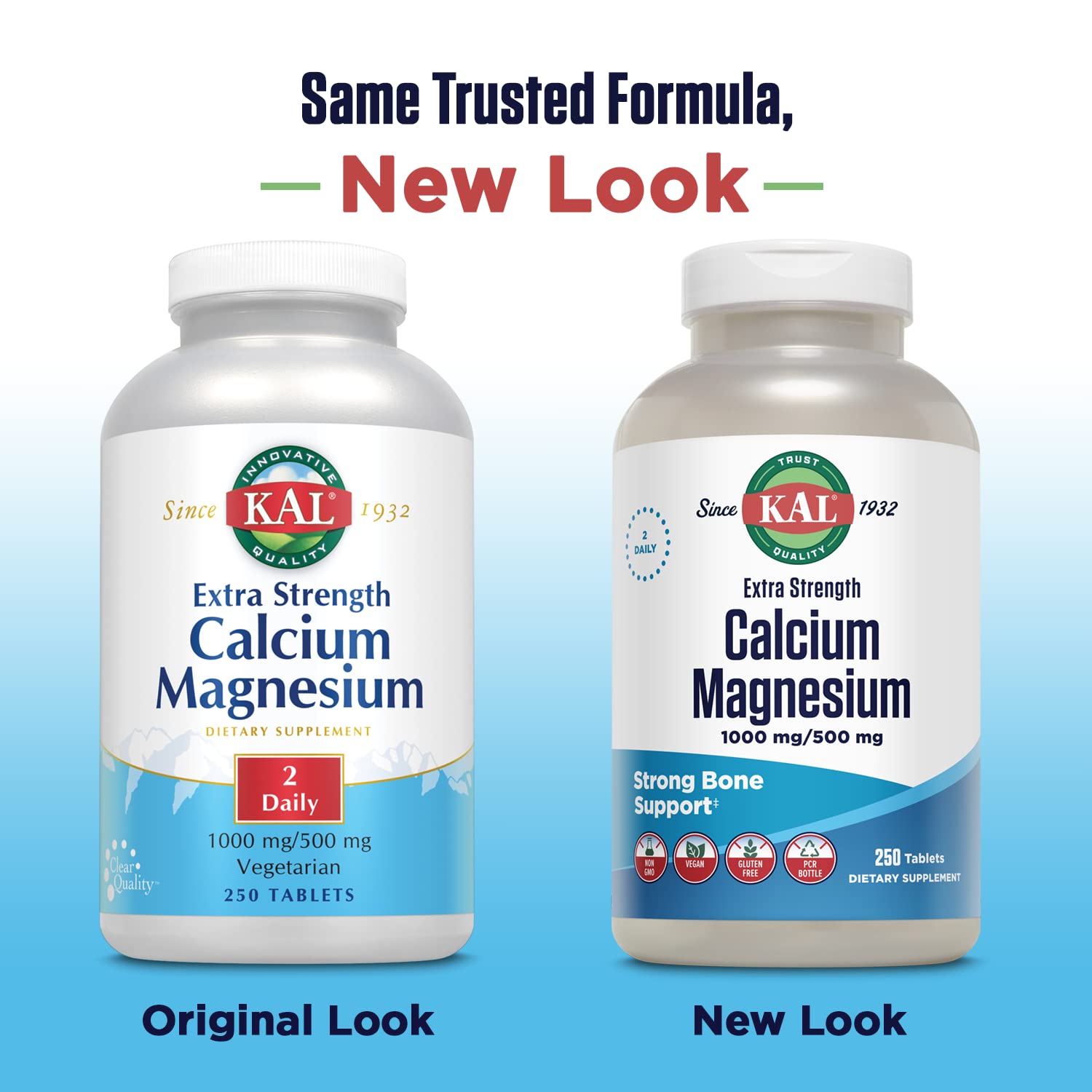 Kal tablettes calcium-magnes boite usage quotidien: format pratique et stable.