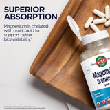 Kal tablettes magnesium orotate, détail plateau et texture