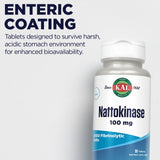 KAL Nattokinase 100 mg – dosage clair et gélules faciles à avaler.