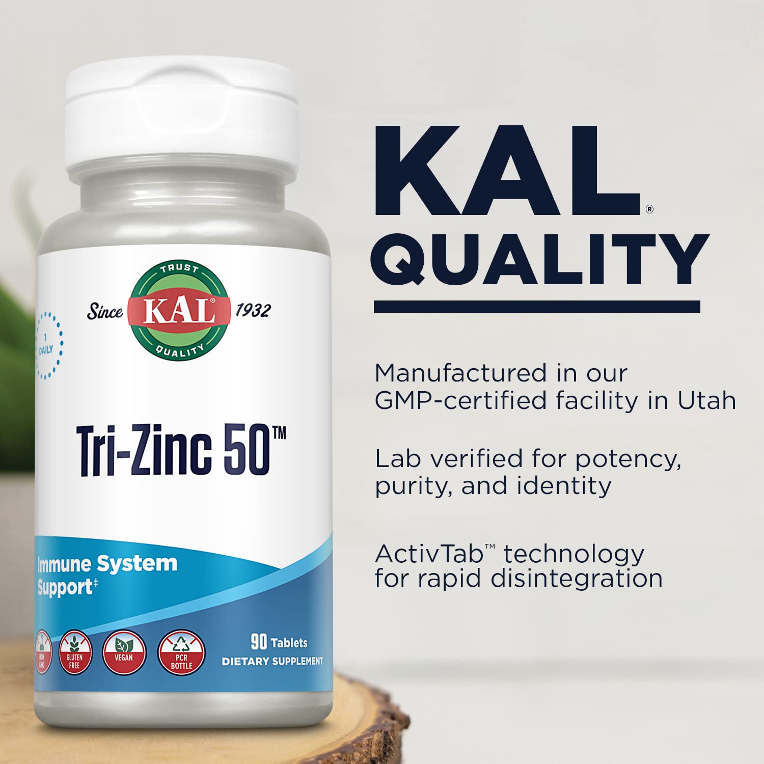 KAL Tri Zinc 50 mg, verre d'eau – prise pratique lors des repas